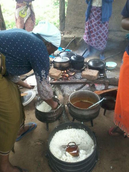cooking a traditional feast