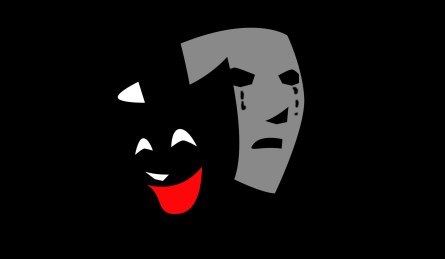 Smiling Mask Sad Face beneath