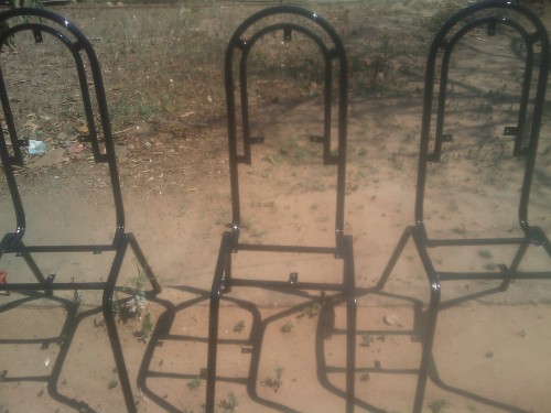 black frame kitchen chairs
