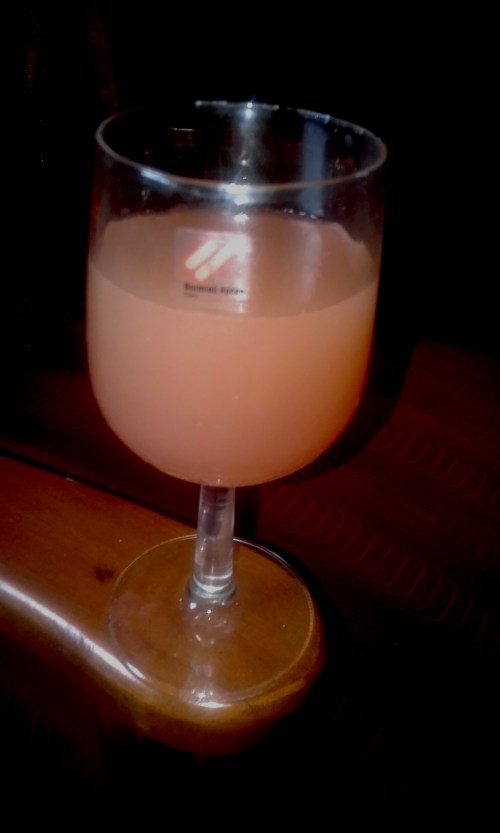 Juice in a wine glass