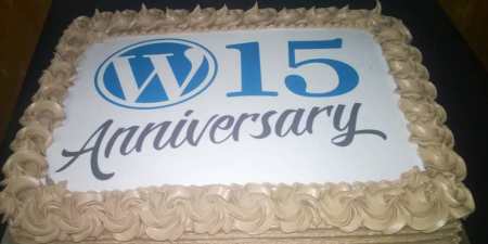 WordPress 15 cake