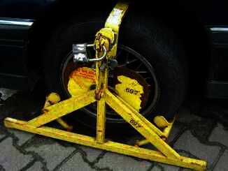 A clamped tyre