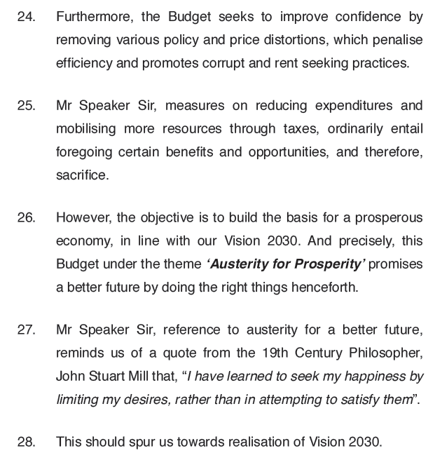 Austerity for posterity