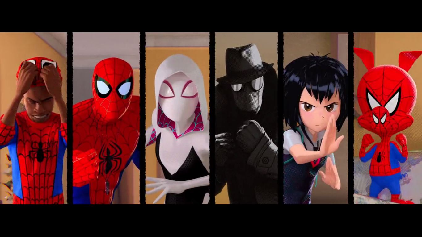 the spider people from into the spiderverse