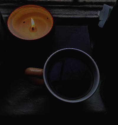 coffee by candlelight