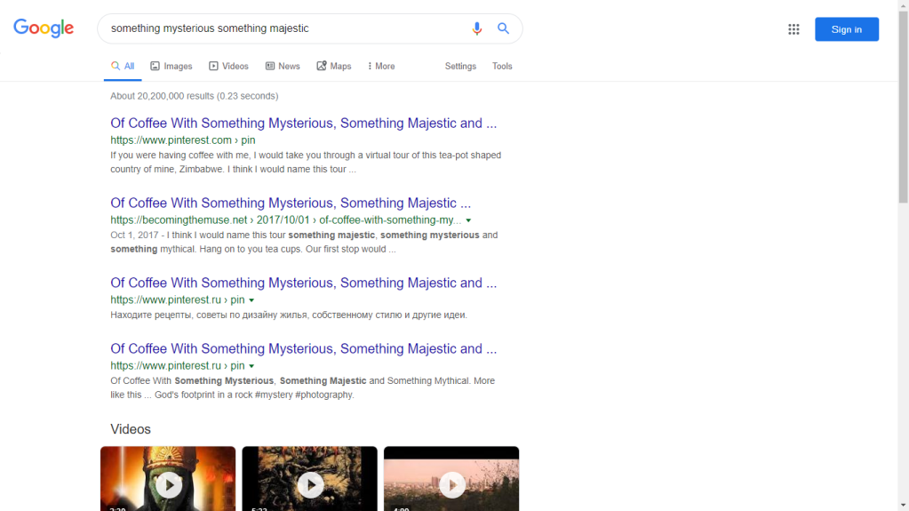 something mysterious something majestic