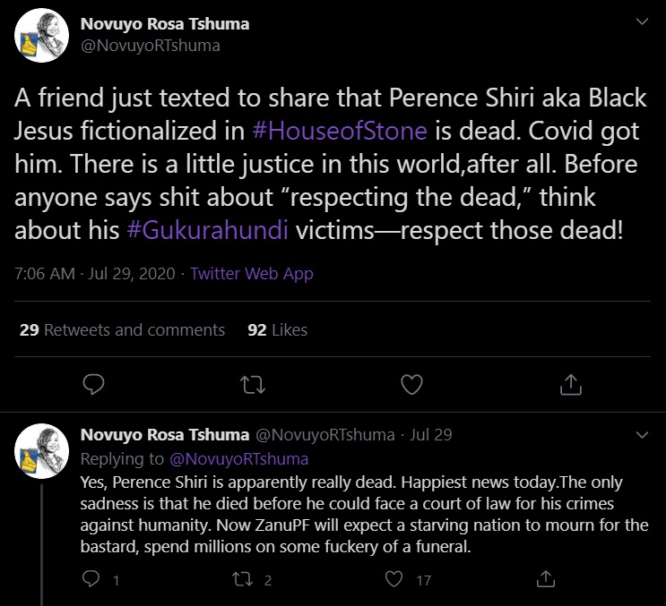 Perence Shiri aka Black Jesus fictionalized in House of Stone