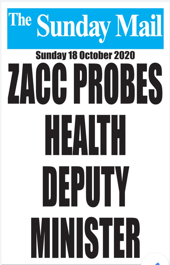 zacc probes health deputy minister