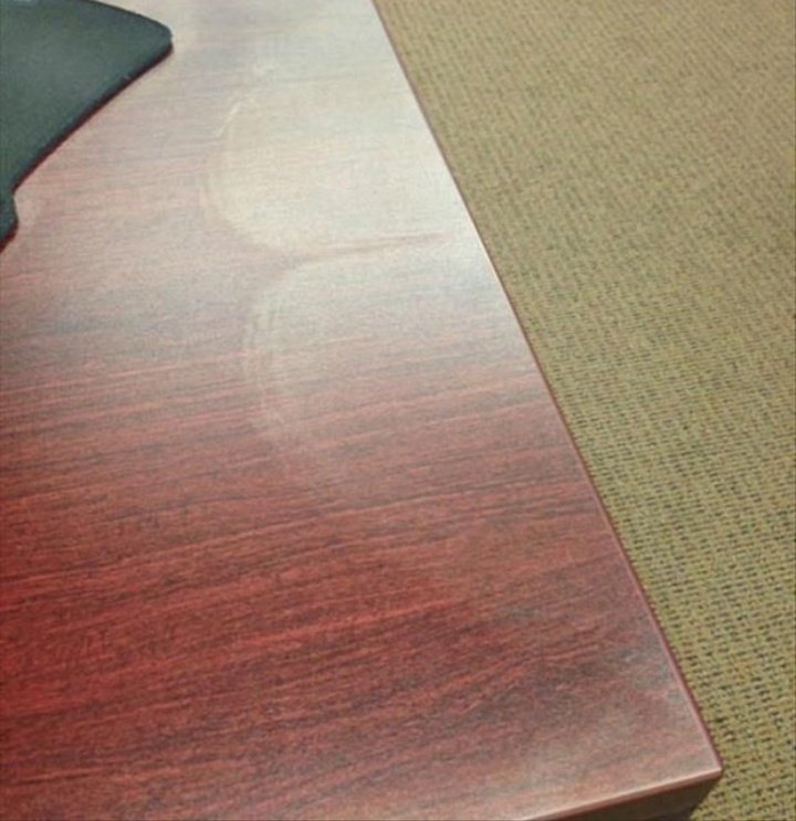 NSFW Office desk with butt print 