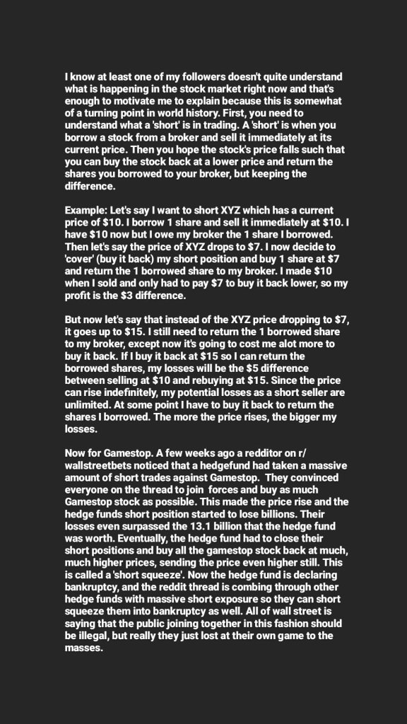 explaining wall street versus reddit