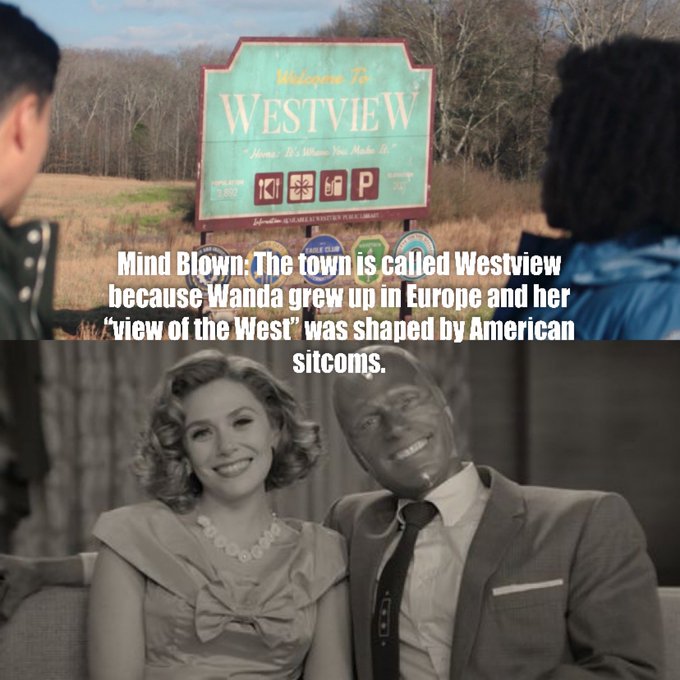 The town is called Westview because Wanda grew up in Europe and her view of the west was shaped by American sitcoms