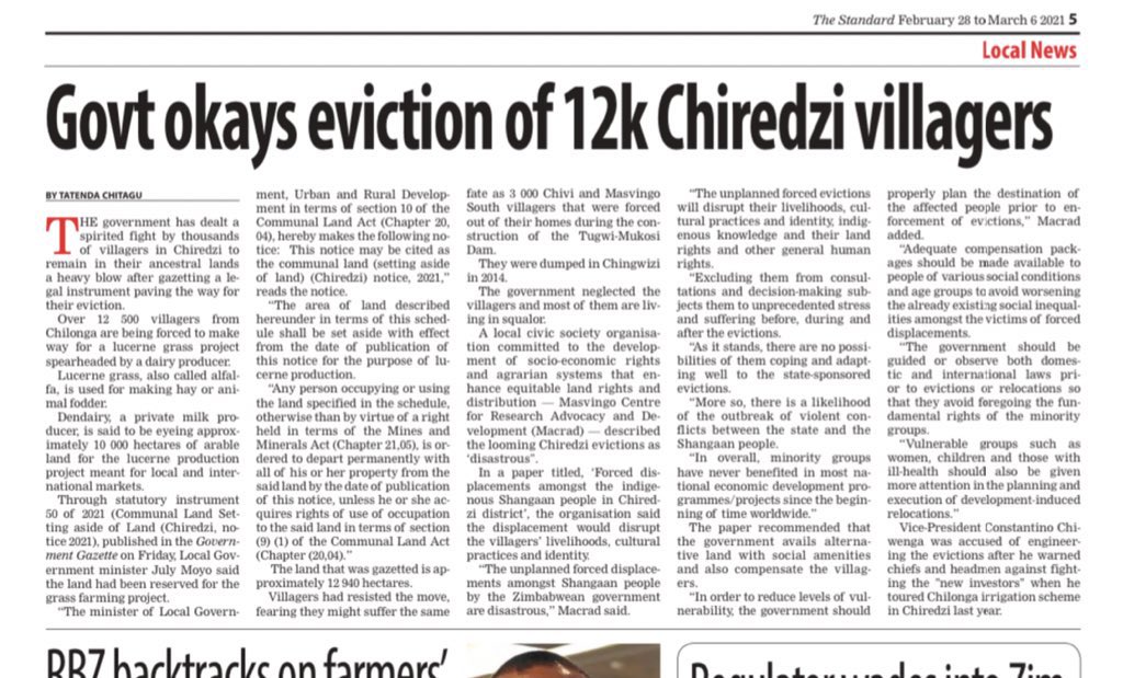 Govt okays eviction of 12000 villagers