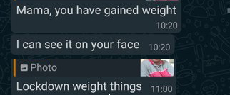 lock down weight gain gtoup chat