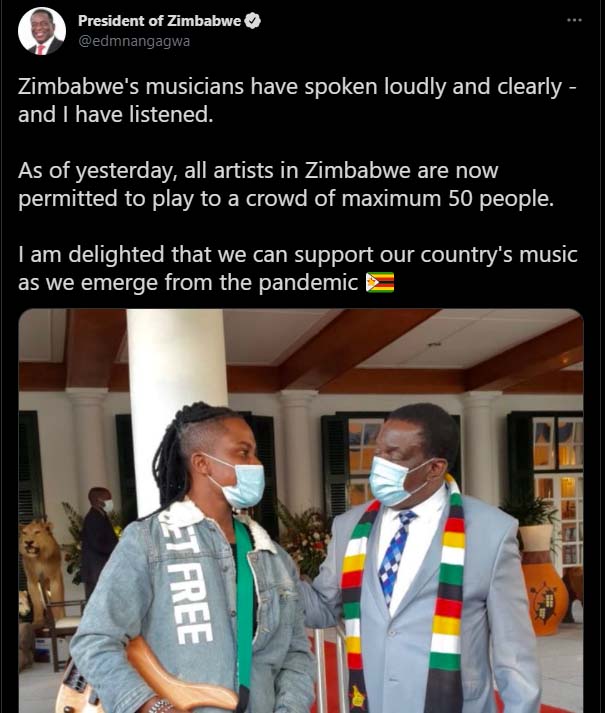 President supports musicians