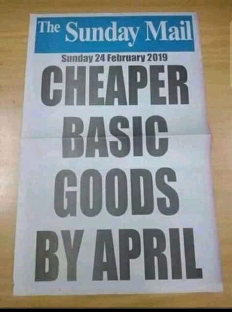 cheaper basic goods by April