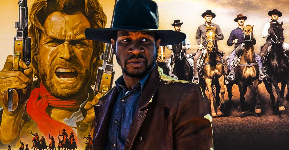 Nate Love on a back drop of western movies