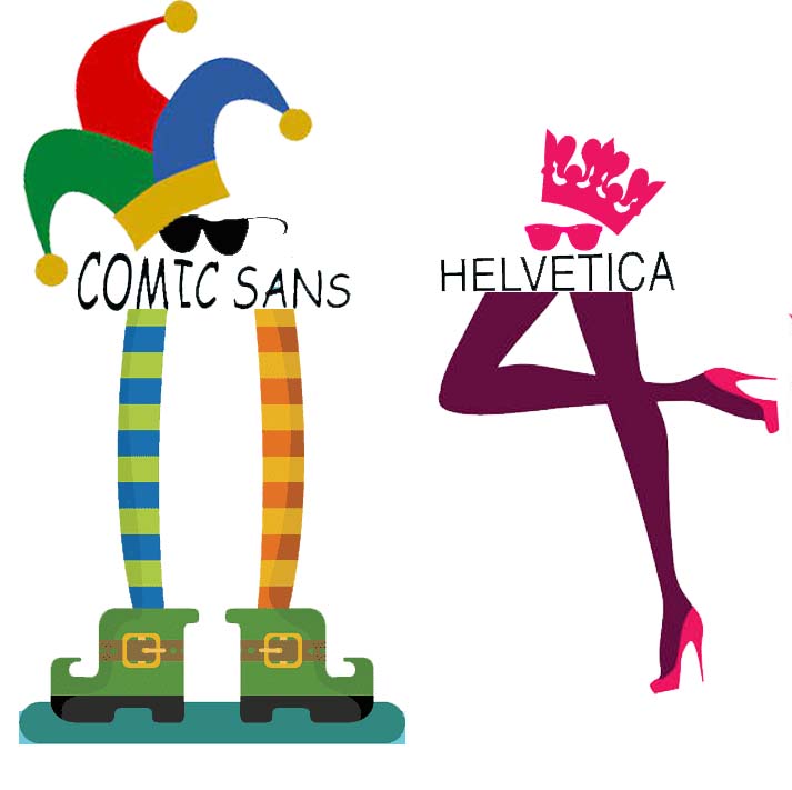 Comic sans meets helvetica