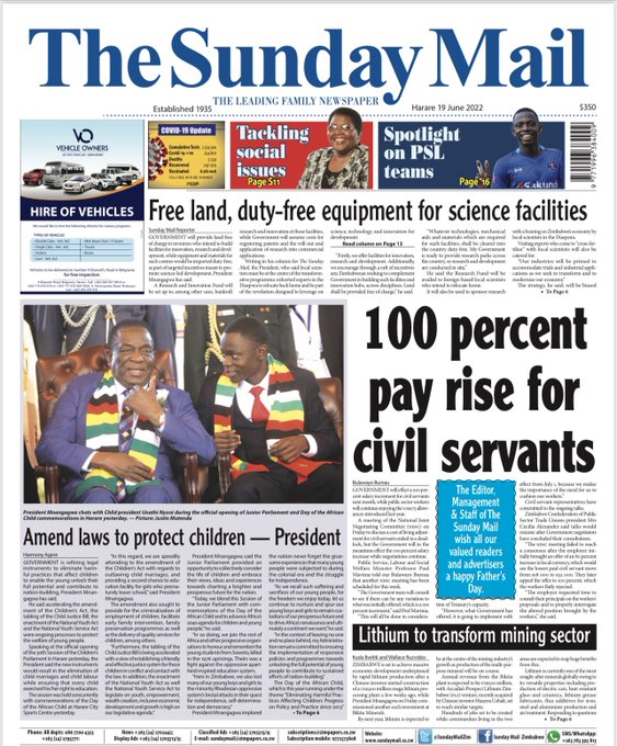 100 percent pay rise for civil servants