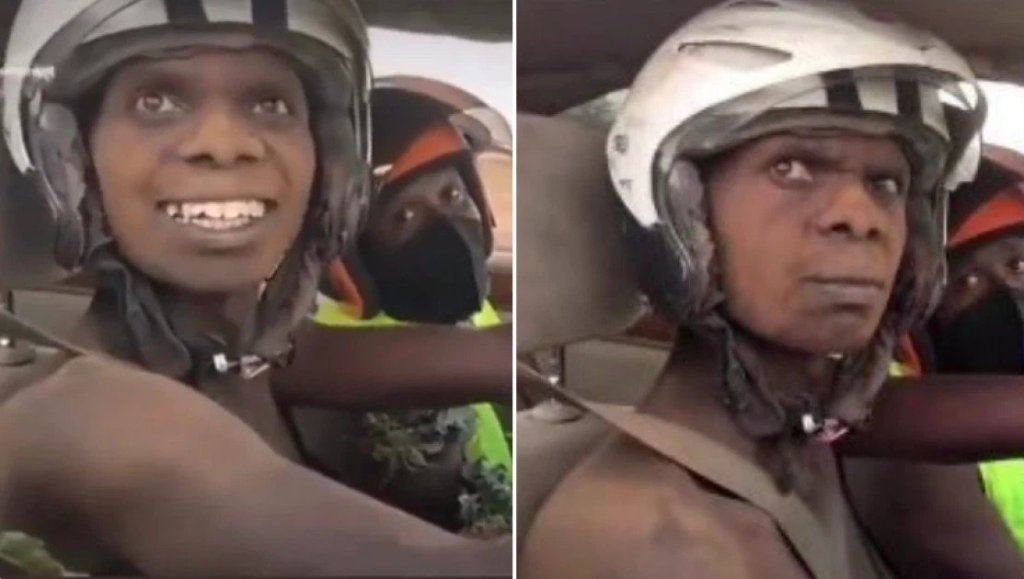 racing driver with dust meme