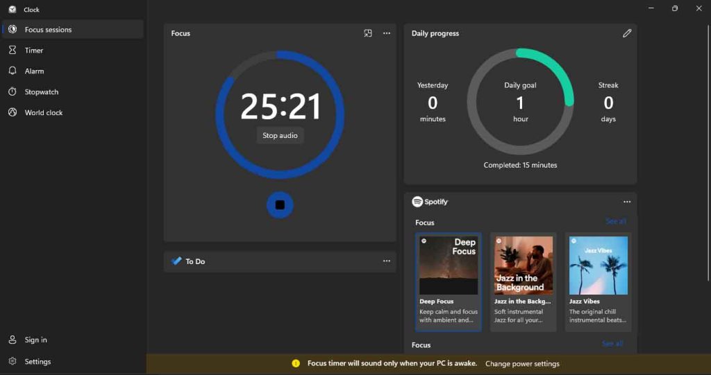 Focus Mode Windows 11