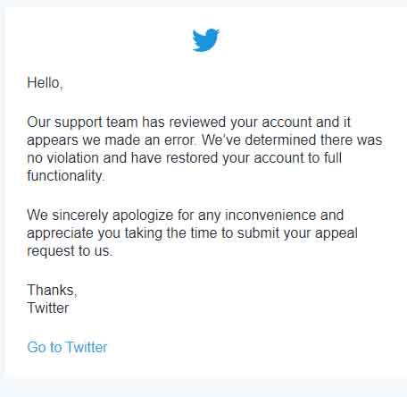 Twitter account review