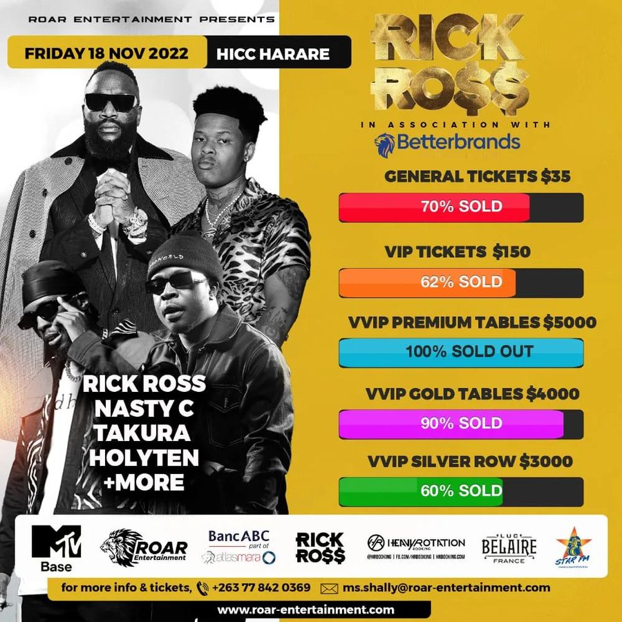 Rick Ross Zimbabwe tickets