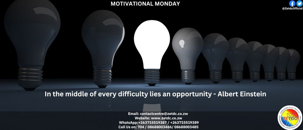 in the middle of every difficulty lies an opportunity - Albert Einstein