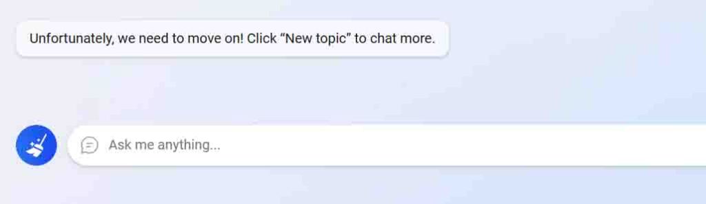 unfortunately have to start new chat