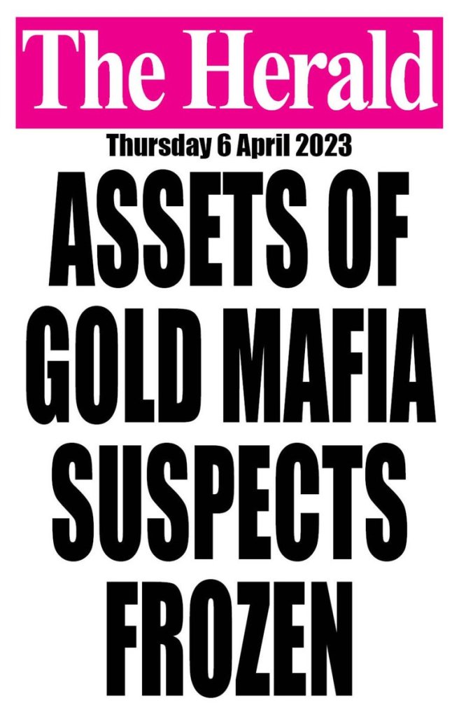 assets of gold mafia frozen
