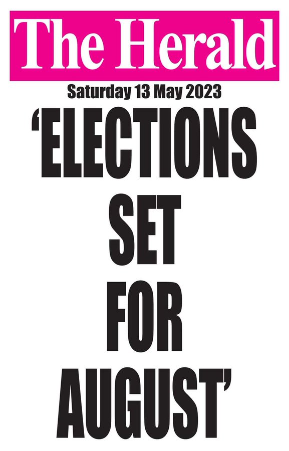 Zim Elections set for August
