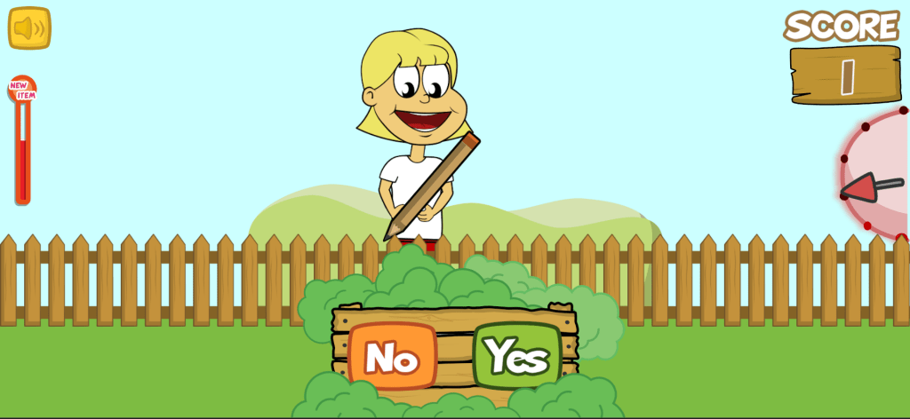 Can I eat this yes or no a child holding a pencil