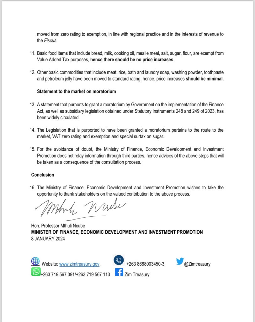 2024 Zimbabwe revenue measures 