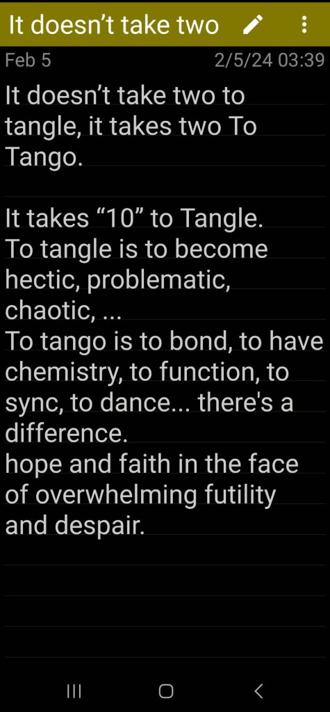 ten to tangle