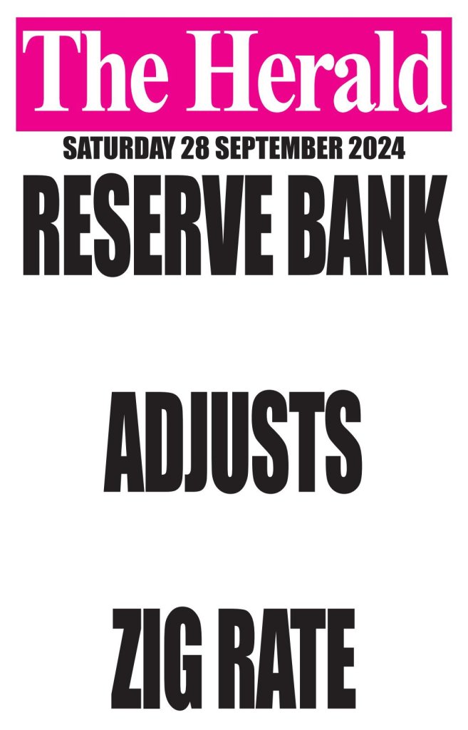 Reserve bank adjusts ZIG Rate