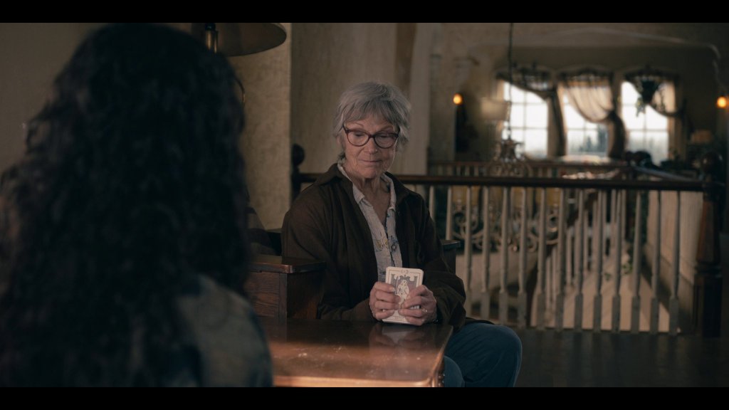 Tillie doing a card reading