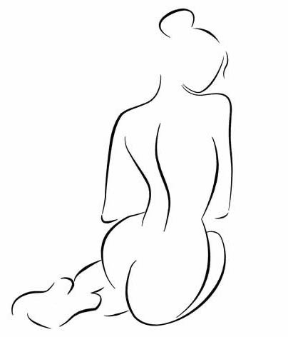 Kneeling woman