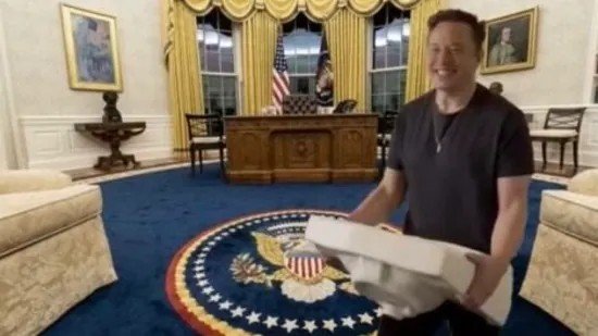 Let that sink in Elon Musk holding sink in White House meme