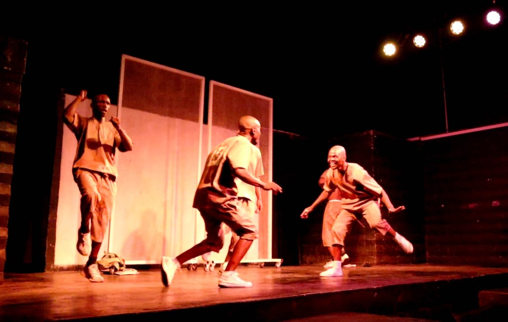 Cast perform The Taking stage play