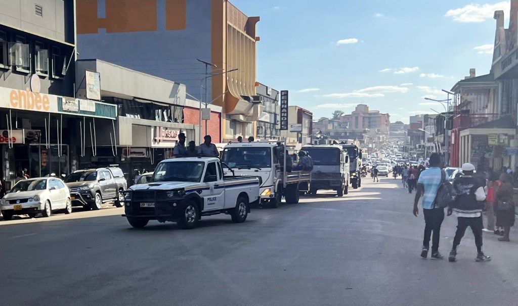 police patrolling streets