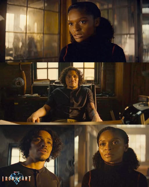 Dominique Thorne as Riri Williams and Anthony Ramos as The Hood in Ironheart