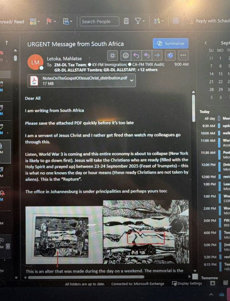 Letoka Mahlatse KPMG email
Notes on the gospel of Jesus Christ