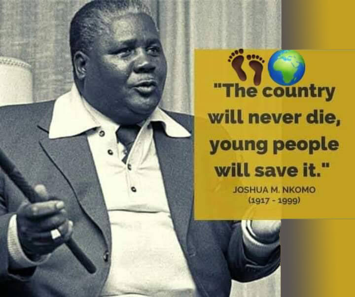 The country will never die young people will save it Joshua Nkomo