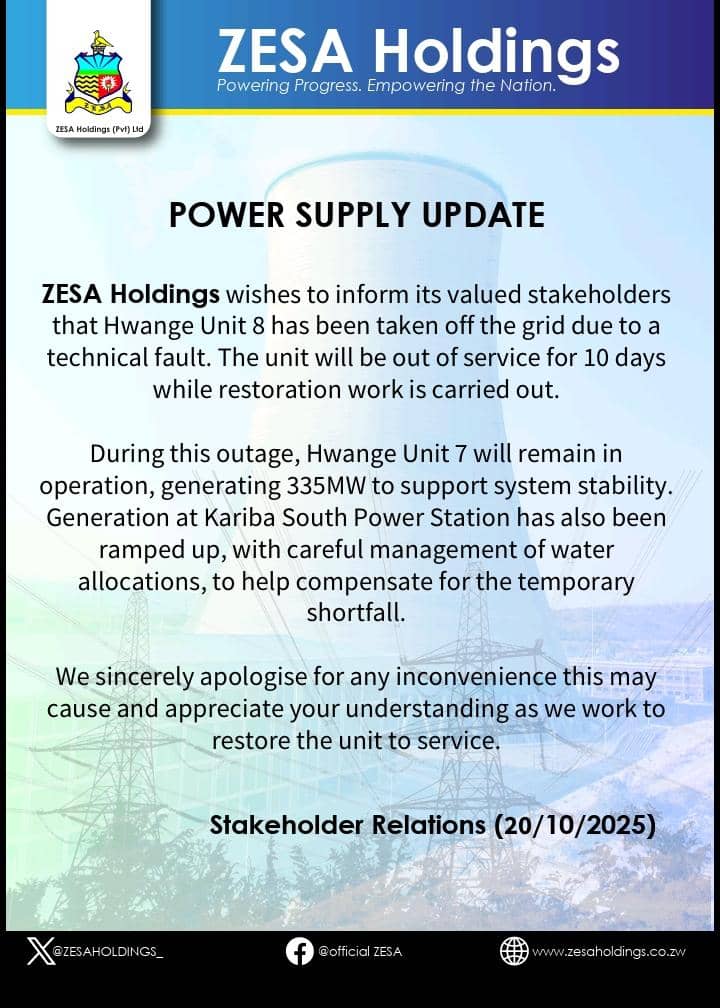 ZESA power supply update