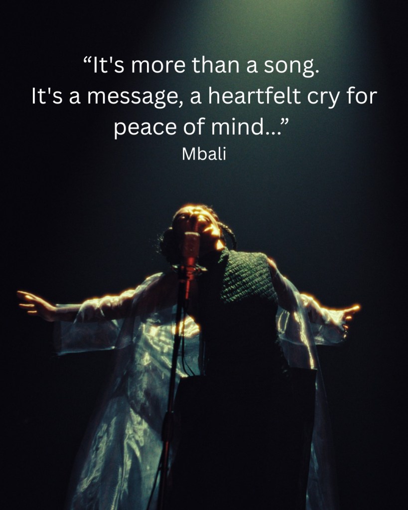 Take me home is more than a song its a message, a heartfelt cry for peace of mind - Mbali Makhoba