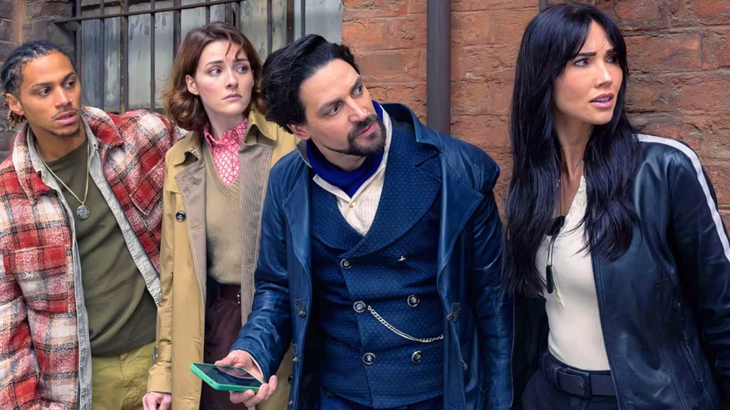 Connor (Bluey Robinson) Lysa (Olivia Morris), Charlie (Jessica Green) their and Vikram Chamberlain.
